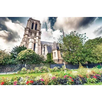 Fototapeta DIMEX | Vliesová fototapeta Jarní pohled MS-5-1041 | 375 x 250 cm| zelená, vícebarevná, modrá, bílá, hnědá + Vliesová fototapeta na stěnu DIMEX Jarní pohled MS51041 v rozměru 375 x 250 cm + lepidlo zdarma