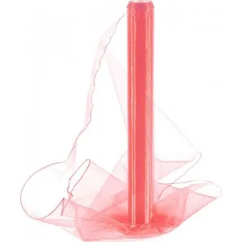 Organza obšitá 40cm/9m - korálová - 2058