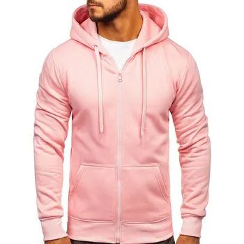 Pánská mikina Světle růžová pánská mikina s kapucí Bolf 2008 - L