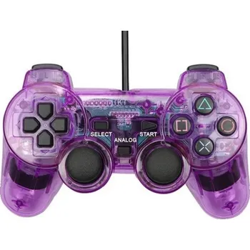 Herní ovladač Ovladač PS2 kabelový fialový crystal