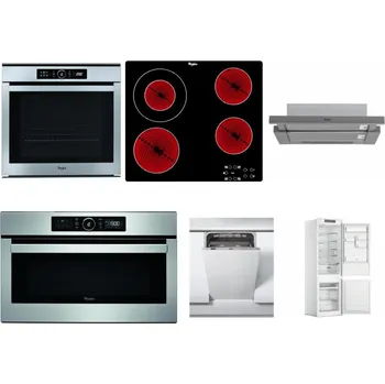 Set domácích spotřebičů WHIRLPOOL ABSOLUTE AKZM 8480 IX + WHIRLPOOL AKT 8130/NE + WHIRLPOOL AKR 749/1 IX + WHIRLPOOL ABSOLUTE AMW 730 IX + WHIRLPOOL WSIC 3M27 C + WHIRLPOOL WHC18 T311