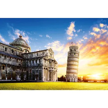 Fototapeta DIMEX | Vliesová fototapeta Piazza dei Miracoli, Itálie MS-5-1017 | 375 x 250 cm| zelená, modrá, bílá, béžová + Vliesová fototapeta na stěnu DIMEX Piazza dei Miracoli, Itálie MS51017 v rozměru 375 x 250 cm + lepidlo zdarma
