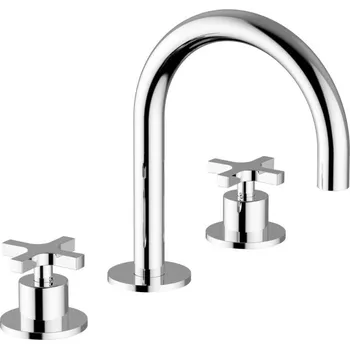 Vodovodní baterie Helix - umyvadlová 3-otvorová baterie, výpusť click clack HX11