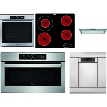 Set domácích spotřebičů WHIRLPOOL ABSOLUTE AKZM 8480 IX + WHIRLPOOL AKT 8130/NE + WHIRLPOOL AKR 650/1 IX + WHIRLPOOL ABSOLUTE AMW 730 IX + WHIRLPOOL WSBO 3O34 PF X