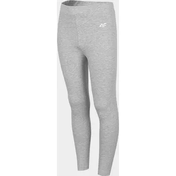4F HJZ22-JLEG001 COLD LIGHT GREY MELANGE Dětské legíny EU 134 HJZ22-JLEG001 COLD LI GREY M
