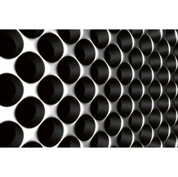 Fototapeta DIMEX | Vliesová fototapeta 3D hliníková abstrakce MS-5-2607 | 375 x 250 cm | bílá, černá + Vliesová fototapeta na stěnu DIMEX 3D hliníková abstrakce MS52607 v rozměru 375 x 250 cm + lepidlo zdarma