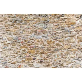 Fototapeta DIMEX | Vliesová fototapeta Béžová kamenná zeď MS-5-2388 | 375 x 250 cm| béžová, žlutá, oranžová, hnědá + Vliesová fototapeta na stěnu DIMEX Béžová kamenná zeď MS52388 v rozměru 375 x 250 cm + lepidlo zdarma