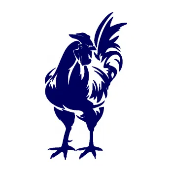 Samolepící dekorace SAMOLEPKA Kohout 004 pravá (23 - tmavě modrá) NA AUTO, NÁLEPKA, FÓLIE, POLEP, TUNING, VLASTNÍ TEXT, TISK, AUTOSAMOLEPKY.cz, POLEPY, OBRÁZEK, LOGO, SAMOLEPKY