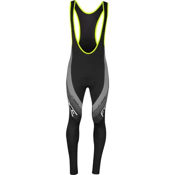 Cyklistické kalhoty Force kalhoty F58 se šráky s vložkou, černé-fluo
