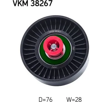 Vratná/vodicí kladka, klínový žebrový řemen SKF VKM 38267