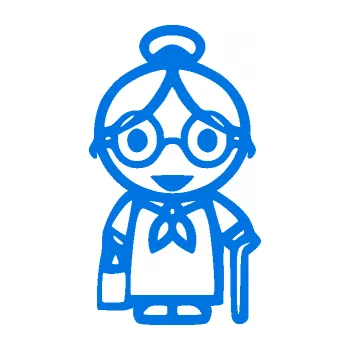 samolepka Babička 001 pravá (11 - modrá oceán) SAMOLEPKA NA AUTO, NÁLEPKA, FÓLIE, POLEP, TUNING, VLASTNÍ TEXT, TISK, AUTOSAMOLEPKY.cz, POLEPY, OBRÁZEK, LOGO, 3D STICKERS