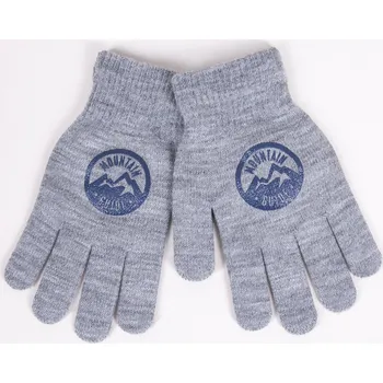 Rukavice Rukavice prstové YO RED0012C šedé mountain guide velikost rukavic: 18 cm