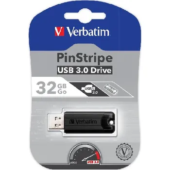 Ukládání dat VERBATIM Store 'n' Go PinStripe 32GB USB 3.0 černá