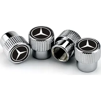 Alu kolo Kovové čepičky na ventilky Mercedes-Benz - černé EIC-090
