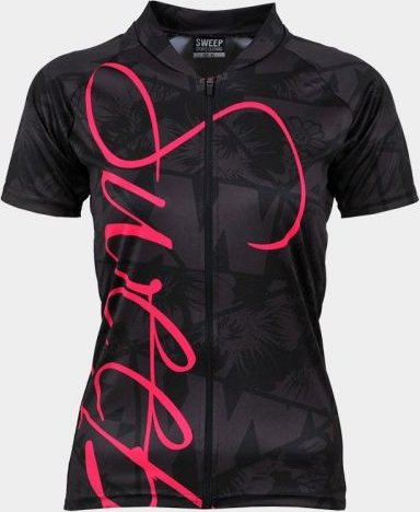 DÁMSKÝ CYKLISTICKÝ DRES SWEEP CLASIC CYKLO-D050 ČERNO/RŮŽOVÝ - S