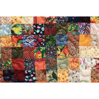 Fototapeta DIMEX | Vliesová fototapeta Květinový patchwork MS-5-2505 | 375 x 250 cm | zelená, modrá, červená, žlutá, oranžová + Vliesová fototapeta na stěnu DIMEX Květinový patchwork MS52505 v rozměru 375 x 250 cm + lepidlo zdarma