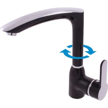 Vodovodní baterie Vodovodní baterie dřezová ZAMBEZI chrom/černá, Barva: chrom/černá, Rozměr: 1/2''