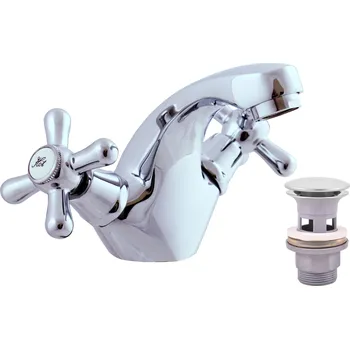 Vodovodní baterie Vodovodní baterie umyvadlová s výpustí click-clack, Barva: chrom, Rozměr: 1/2''