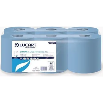 Papírový ručník LUCART Utěrka L-One mini Strong Blue 350, modrá, role, 2 vrstvy, LUCART 852274A ,balení 6 ks 267553