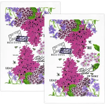 Utěrka Froté utěrky 40x60cm 100% bavlna 2ks levandule - růžová, fialová