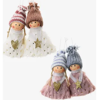 Dekorace - děti anděl textilní sada 2 ks