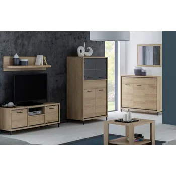 Obývací stěna Obývací stěna MEDIOLAN hikora, Sestava B