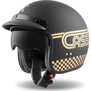 Motodoplněk Přilba Oxygen Rondo, CASSIDA (černá matná/zlatá) (Velikost: XS (53 až 54 cm))