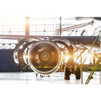 Fototapeta DIMEX | Vliesová fototapeta Otevřený motor letadla MS-5-2843 | 375 x 250 cm | bílá, žlutá + Vliesová fototapeta na stěnu DIMEX Otevřený motor letadla MS52843 v rozměru 375 x 250 cm + lepidlo zdarma