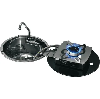 Sporák na tuhá paliva CAN Skládací kombinace sporák-dřez, sporák 30mbar 1 plamen