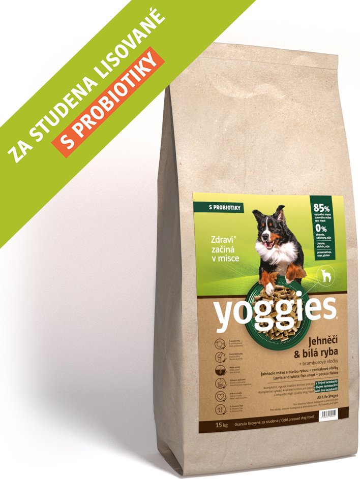 Yoggies jehněčí a bílá ryba 15kg