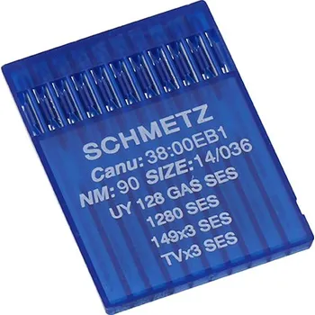 Strojové jehly pro průmyslové šicí stroje Schmetz UY 128 GAS SES 90