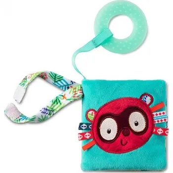 Hračka pro nejmenší Lilliputiens Lemur Georges – textilní knížka s kousátkem