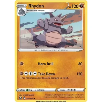 Sběratelská karetní hra Rhydon 090/196 - Lost Origin Typ karty: Non-Holo