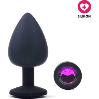 VšeNaSex.cz Silikonový anální kolík Large Diamond černý