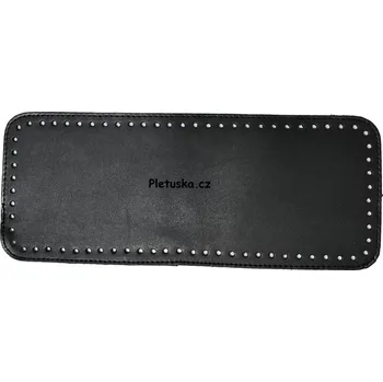 Příze Koženkové dno černé – obdélník 30 × 12 cm