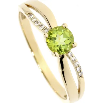 Prsten Zlatnictví Helios Zlatý prsten s Olivínem