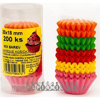 Košíčky 20x18 (200 ks) - barevné