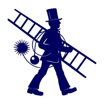 Samolepící dekorace SAMOLEPKA Kominík 001 pravá (23 - tmavě modrá) NA AUTO, NÁLEPKA, FÓLIE, POLEP, TUNING, VLASTNÍ TEXT, TISK, AUTOSAMOLEPKY.cz, POLEPY, OBRÁZEK, LOGO, SAMOLEPKY