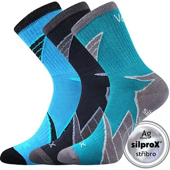 Dětské termo ponožky Voxx ponožky Joskik 3ks - mix A kluk, 25-29 (Dívčí slabé ponožky VoXX JOSKIK jsou barevné ponožky ve sportovním stylu. Ponožky mají široký neškrtící lem a přes nárt pružnou zónu zabraňující přetočení v botě.)