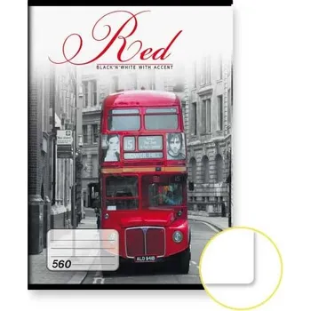 Sešit Sešit A5 nelinkovaný 560 - Red