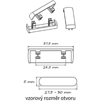Příslušenství k vodovodní baterii Odvodňovací krytky Barva: černá