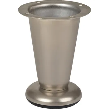 Stolová podnož Walteco Nábytková noha průměr 60/70mm, výška 100mm, matný nikl