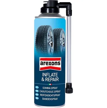 Sada na opravu pneumatiky Arexons Inflate & Repair sprej na opravu pneumatik 300 ml