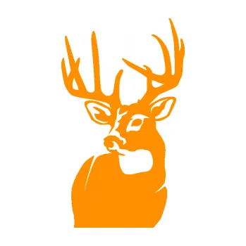 Samolepící dekorace SAMOLEPKA Jelen 007 levá (06 - oranžová) NA AUTO, NÁLEPKA, FÓLIE, POLEP, TUNING, VLASTNÍ TEXT, TISK, AUTOSAMOLEPKY.cz, POLEPY, OBRÁZEK, LOGO, SAMOLEPKY