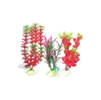 Dekorace do akvária Tatrapet akvarijní rostlina na kartě, 15 - 20 cm, 6 ks červených