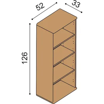 Knihovna knihovna FLABO závěsná FLK1/6