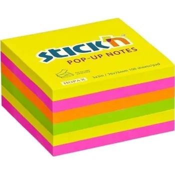 Samolepící bloček Bloček samolepicí Hopax Pop-Up Z, 76x76 mm, 6x100 l., mix