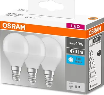 Žárovka OSRAM P224596 LED žárovka E14 5W 4000K 3 ks