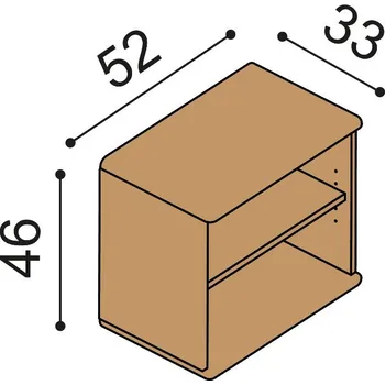 Knihovna knihovna FLABO závěsná FLK1/2
