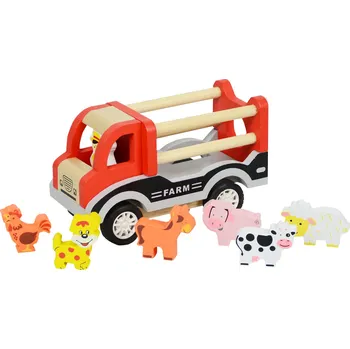 Dřevěná hračka 4iQ Dřevěný náklaďak Farma